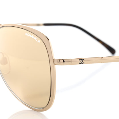 Chanel Metal Mirrored Pilot Summer Sunglasses 4223 Gold 8 of 12
