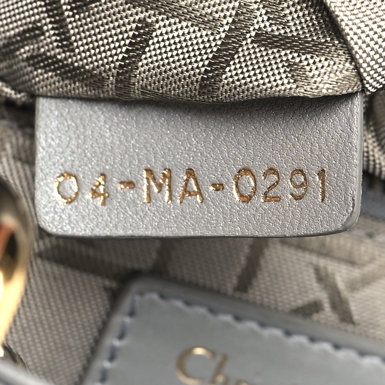 Christian Dior Lambskin Cannage Mini Lady Dior Gray Opaline 7 of 10