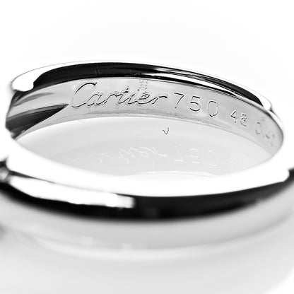 Cartier 18K White Gold Diamond .40ct C De Solitaire Ring 48 4.5 3 of 4