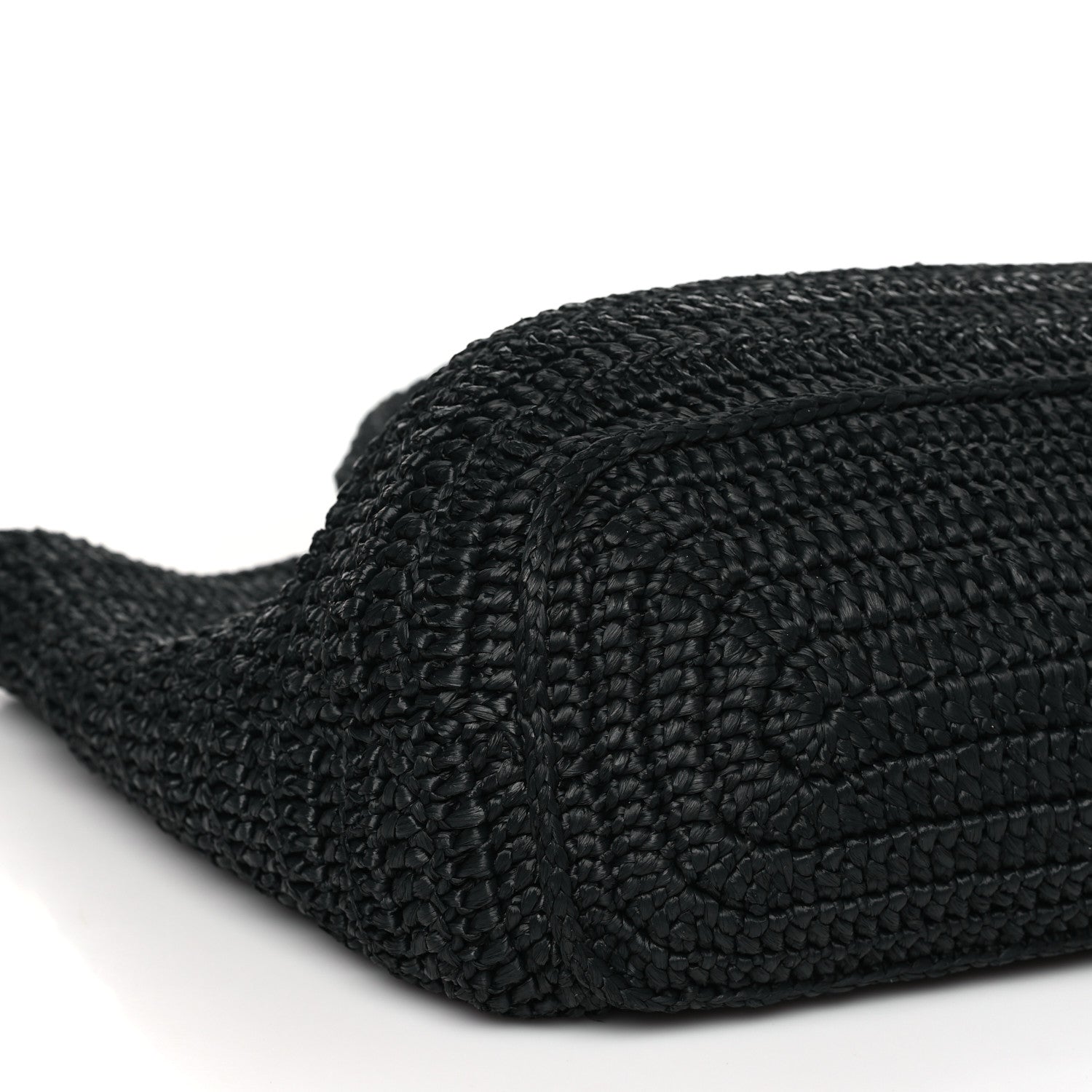 Saint Laurent SAINT LAURENT Raffia Rive Gauche Tote Black 8 of 10