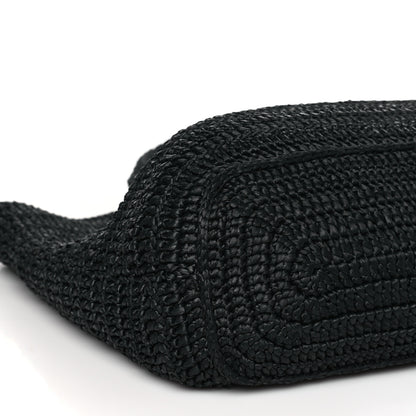 Saint Laurent SAINT LAURENT Raffia Rive Gauche Tote Black 8 of 10