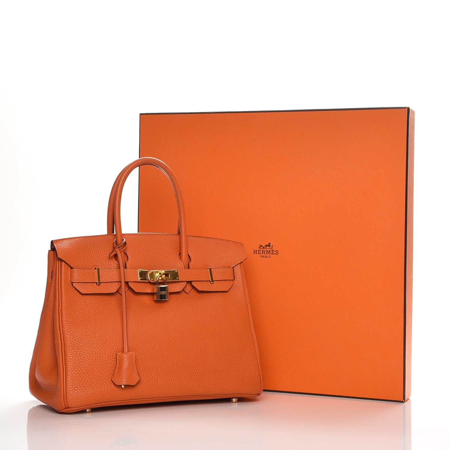Hermes Togo Birkin 30 Orange 4 of 28