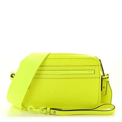 Gucci Rubber Effect Monogram GG Crossbody Bag Fluorescent Yellow 3 of 12