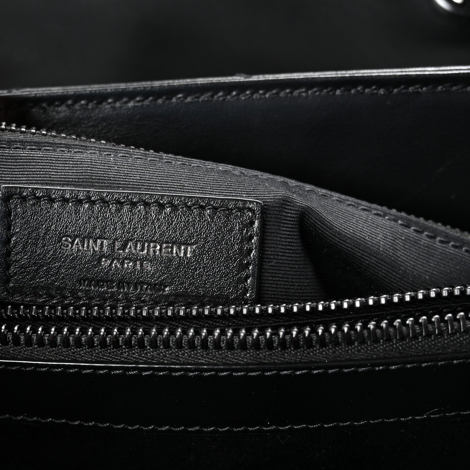 Saint Laurent Calfskin Y Quilted Monogram Monochrome Medium Loulou Chain Satchel Black 6 of 10
