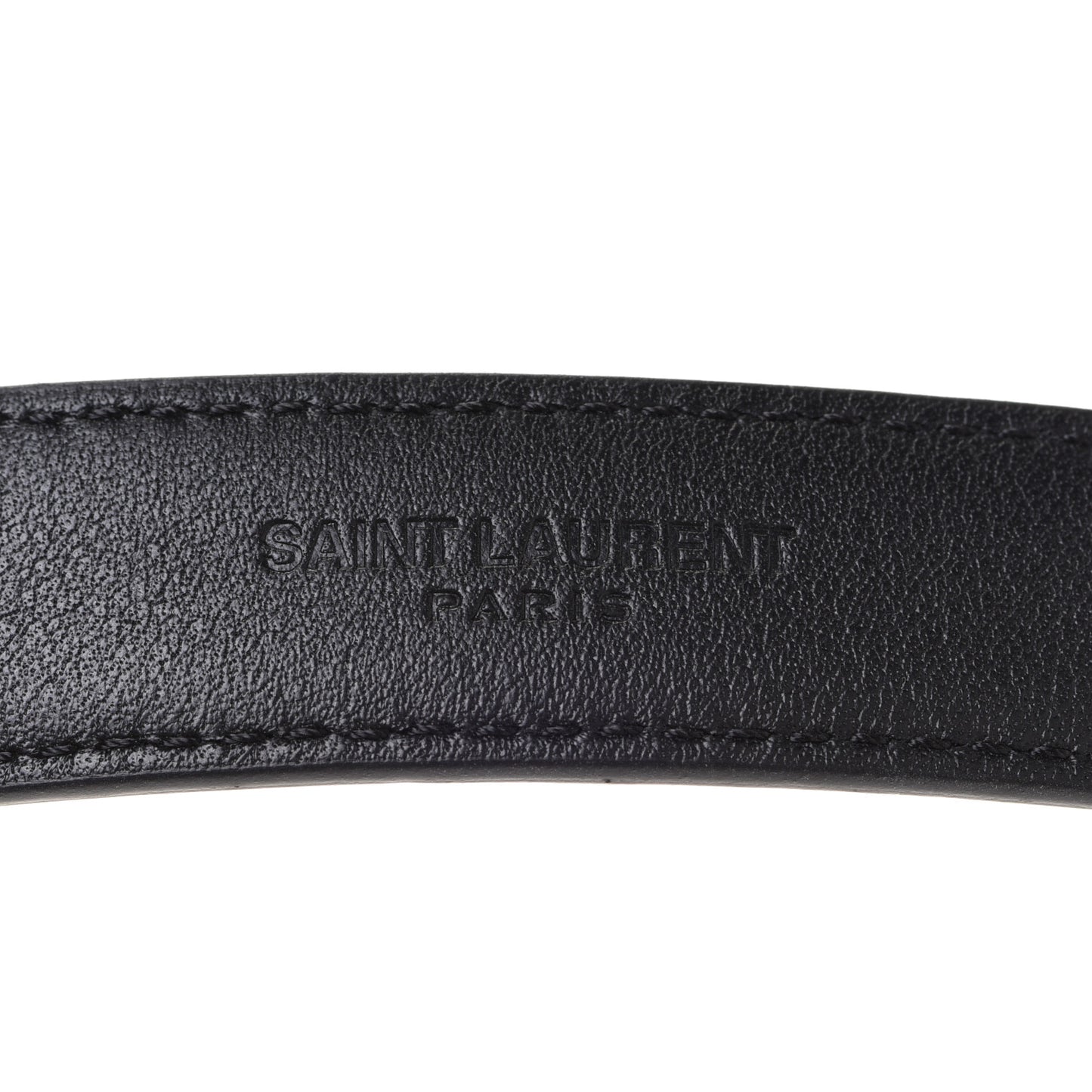 Calfskin Monogram Narrow Square Buckle Belt 75 30 Black
