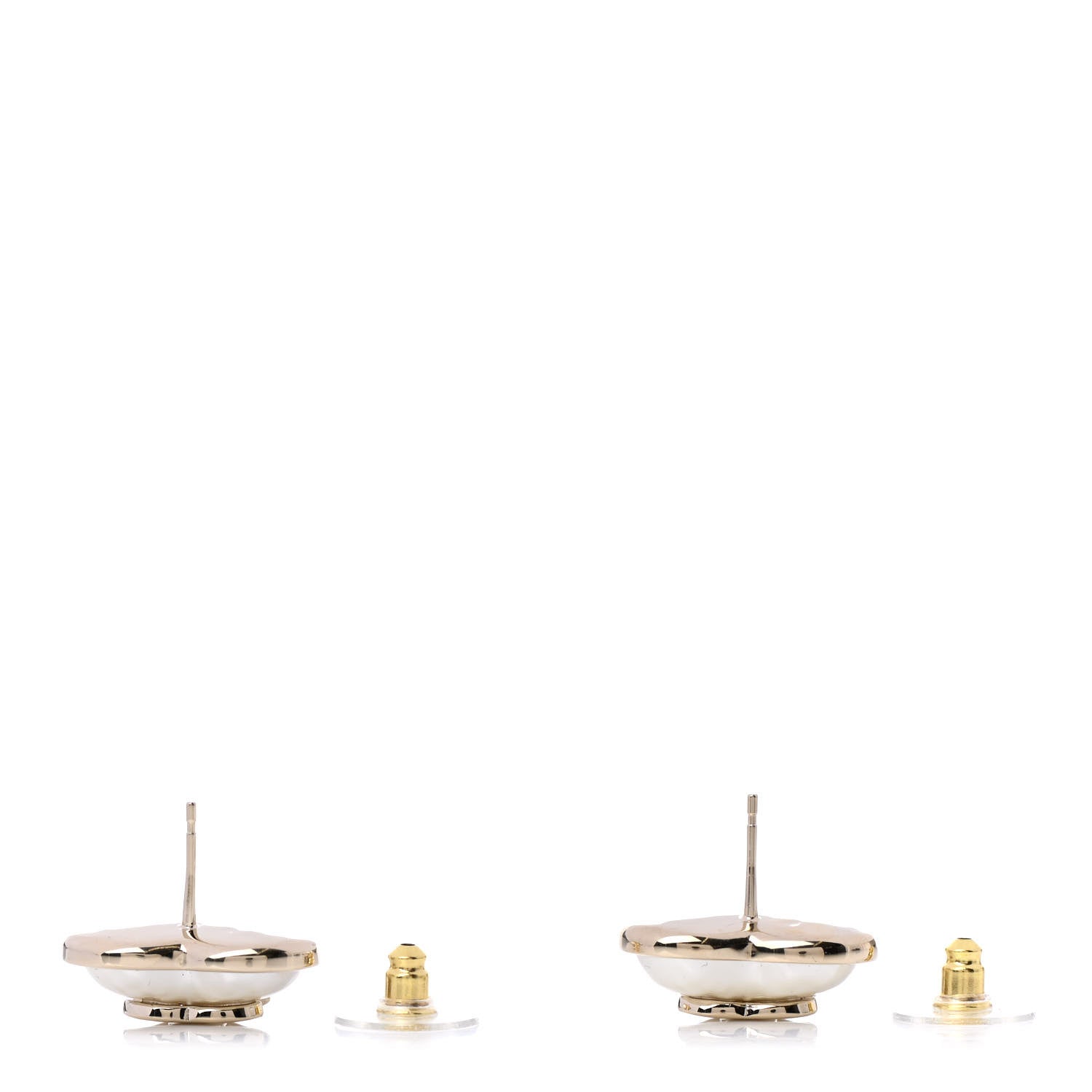 Chanel Pearl CC Heart Earrings Gold 3 of 5