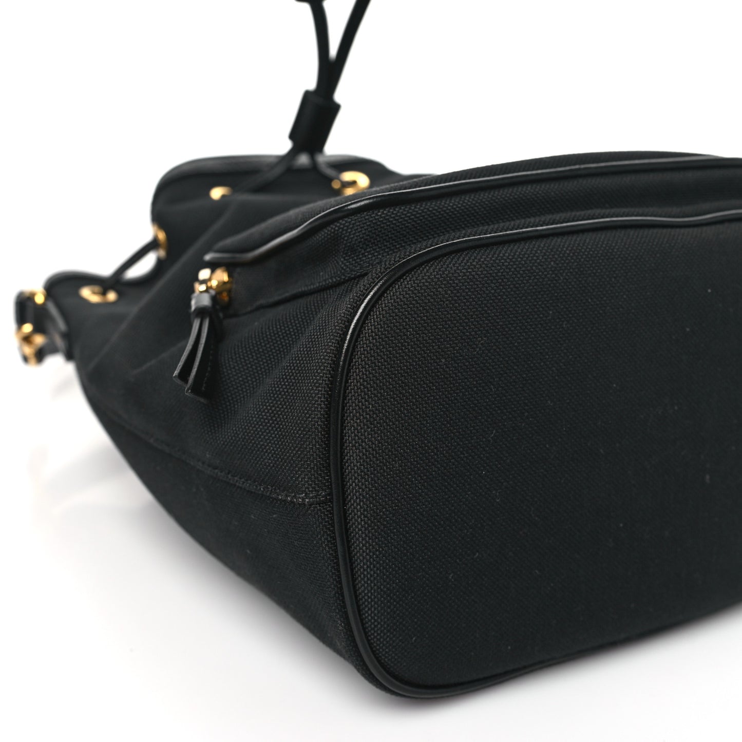 Jacquard Logo Mini Bucket Crossbody Bag Black