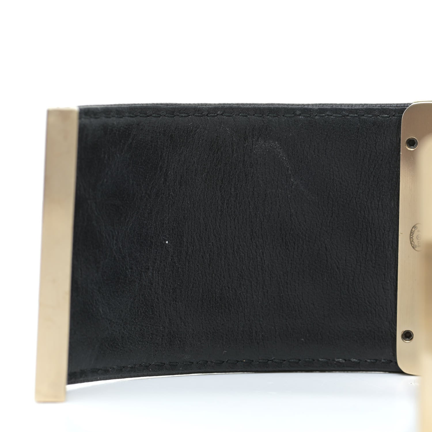 Chanel Calfskin Quilted CC Wide Cuff M Black 6 of 7