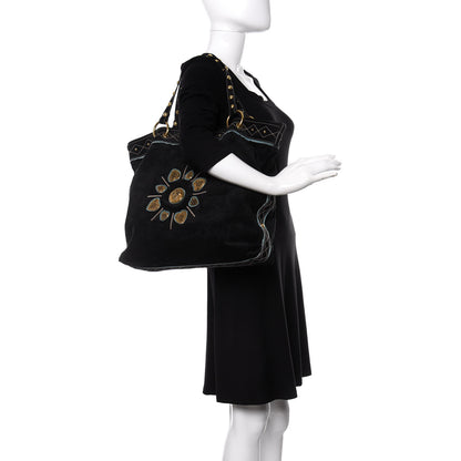 Gucci Suede Studded Medium Irina Tote Black 2 of 11