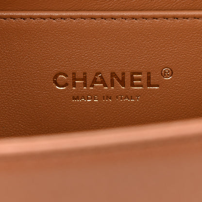 Chanel Caviar Chevron Quilted Medium Boy Flap Brown 6 of 10
