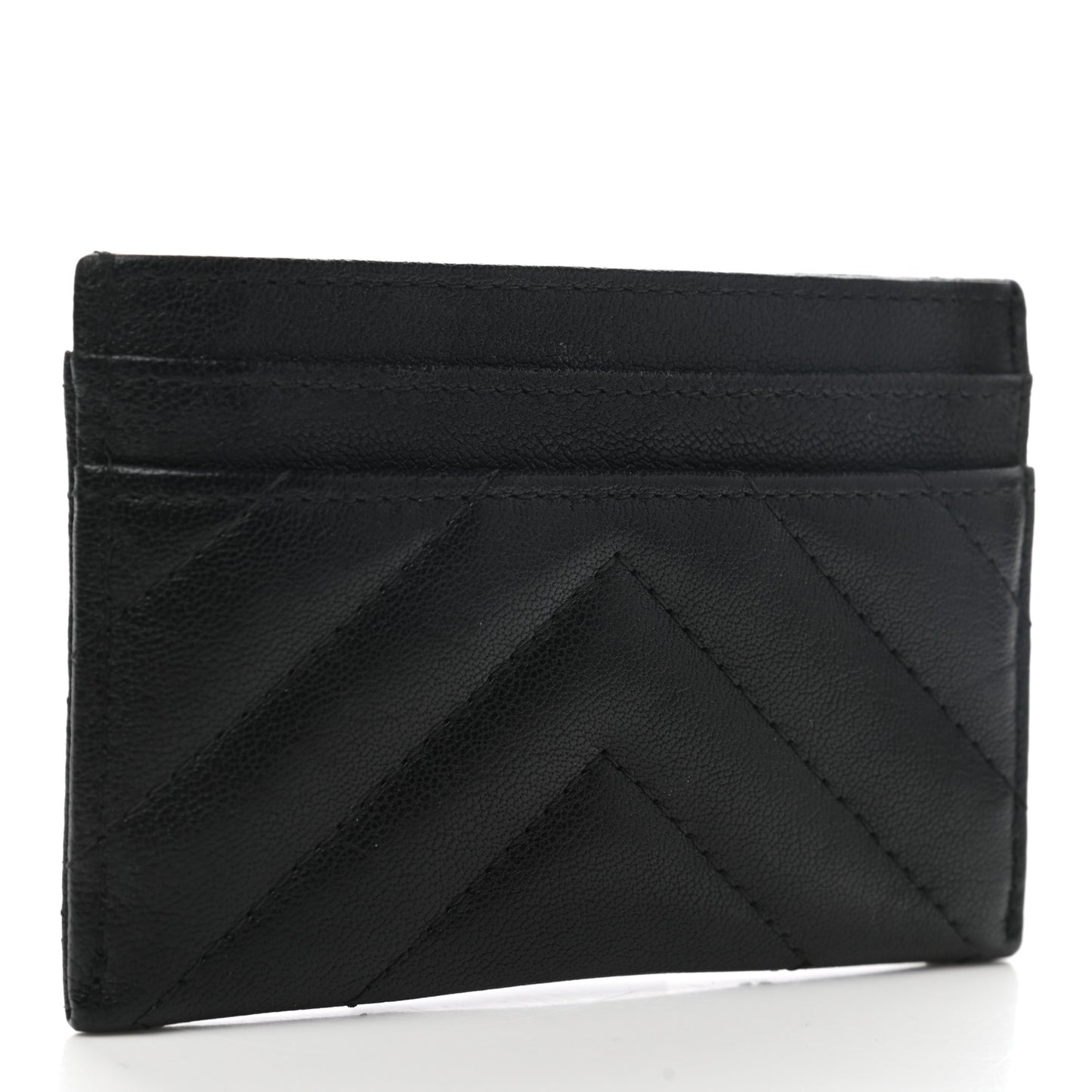 Sheepskin Chevron Quilted Reissue Card Holder So Black