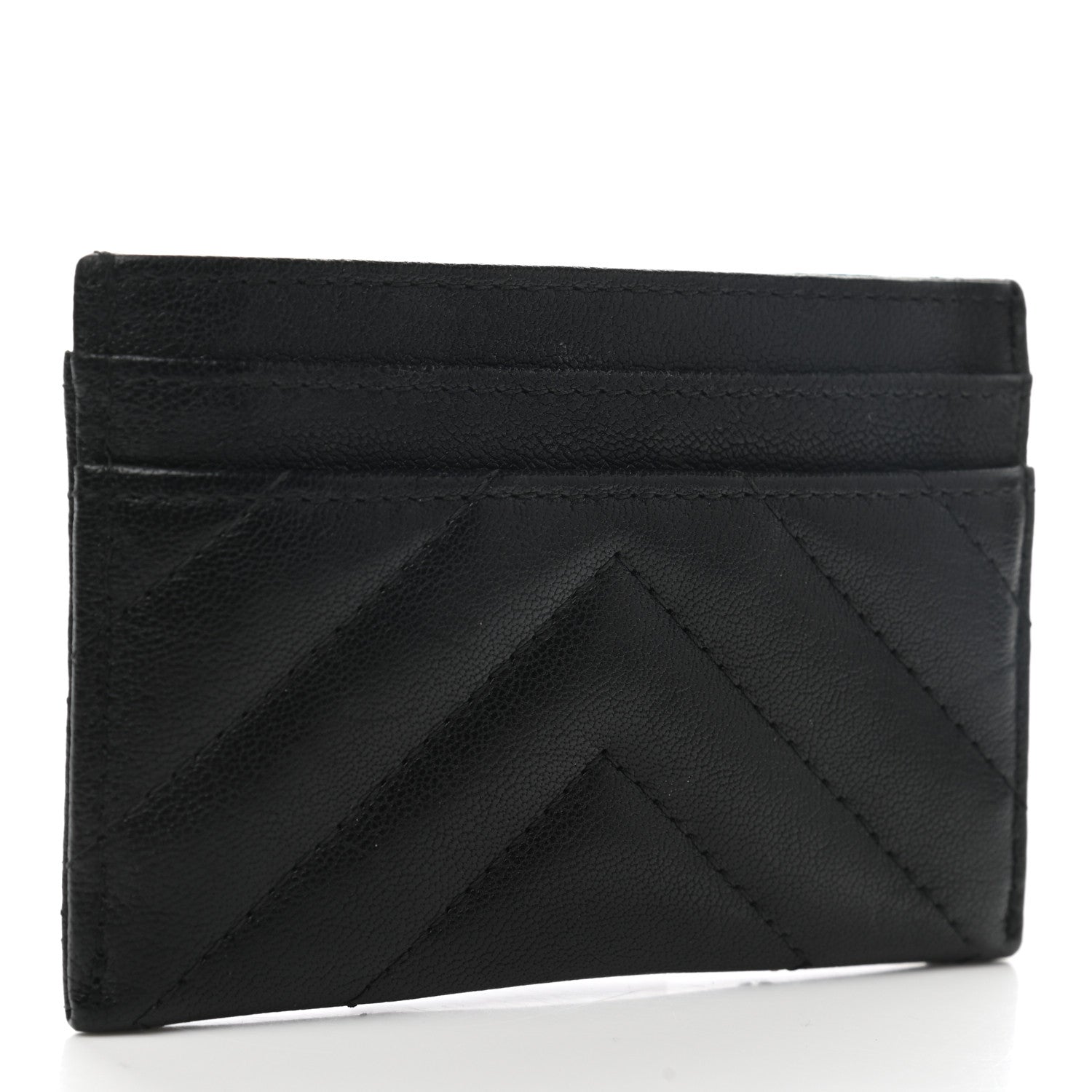 Chanel Sheepskin Chevron Quilted Reissue Card Holder So Black 3 of 10