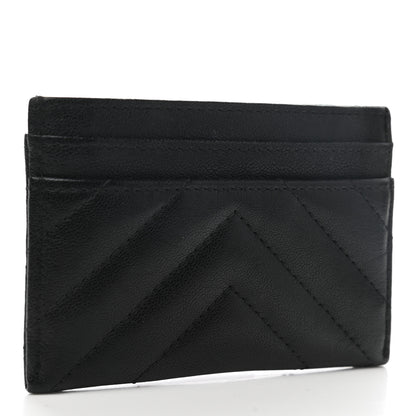 Chanel Sheepskin Chevron Quilted Reissue Card Holder So Black 3 of 10
