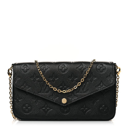 Louis Vuitton Empreinte Pochette Felicie Chain Wallet Black 1 of 9