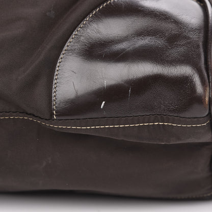 Prada Tessuto Nylon Calfskin Hobo Moro 15 of 16