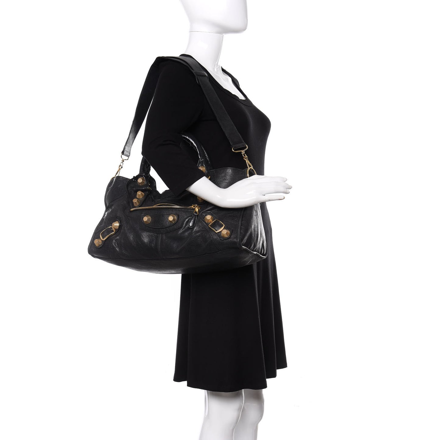 Agneau Giant 21 Gold Hardware Part Time Black