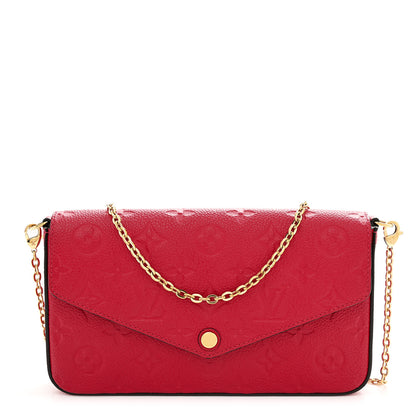 Louis Vuitton Empreinte Pochette Felicie Chain Wallet Scarlet 1 of 11