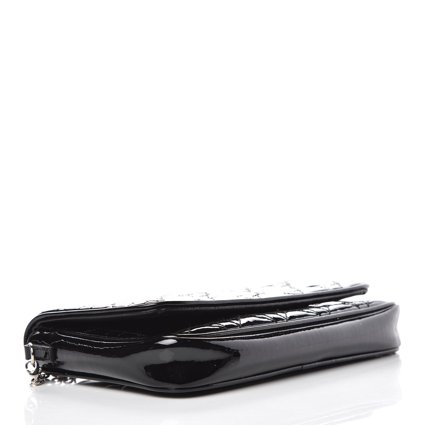 Patent Cannage Wallet on Chain Pouch Black