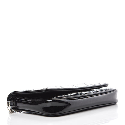 Christian Dior Patent Cannage Wallet on Chain Pouch Black 4 of 8