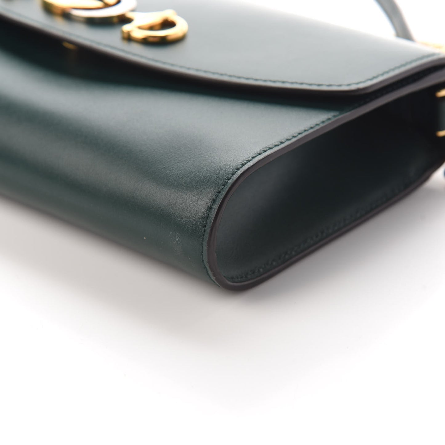 Smooth Calfskin Small Zumi Top Handle Shoulder Bag Vintage Green