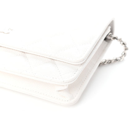 Chanel Caviar Quilted Wallet On Chain WOC White 11 of 11