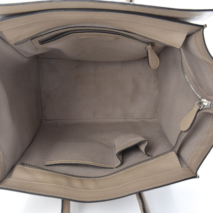 Celine Drummed Calfskin Mini Luggage Dune 5 of 9