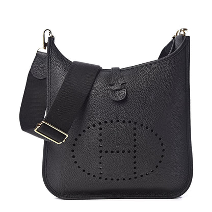 Hermes Taurillon Clemence Evelyne III PM Black 1 of 9