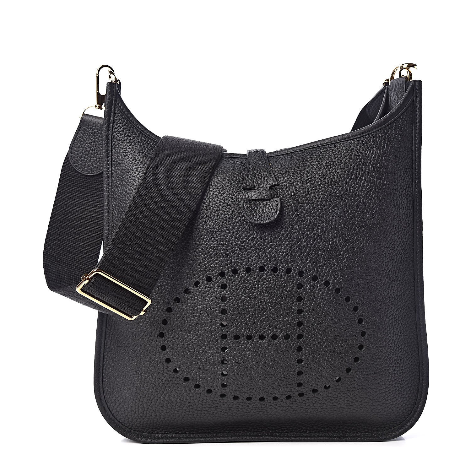 Hermes Taurillon Clemence Evelyne III PM Black 1 of 9