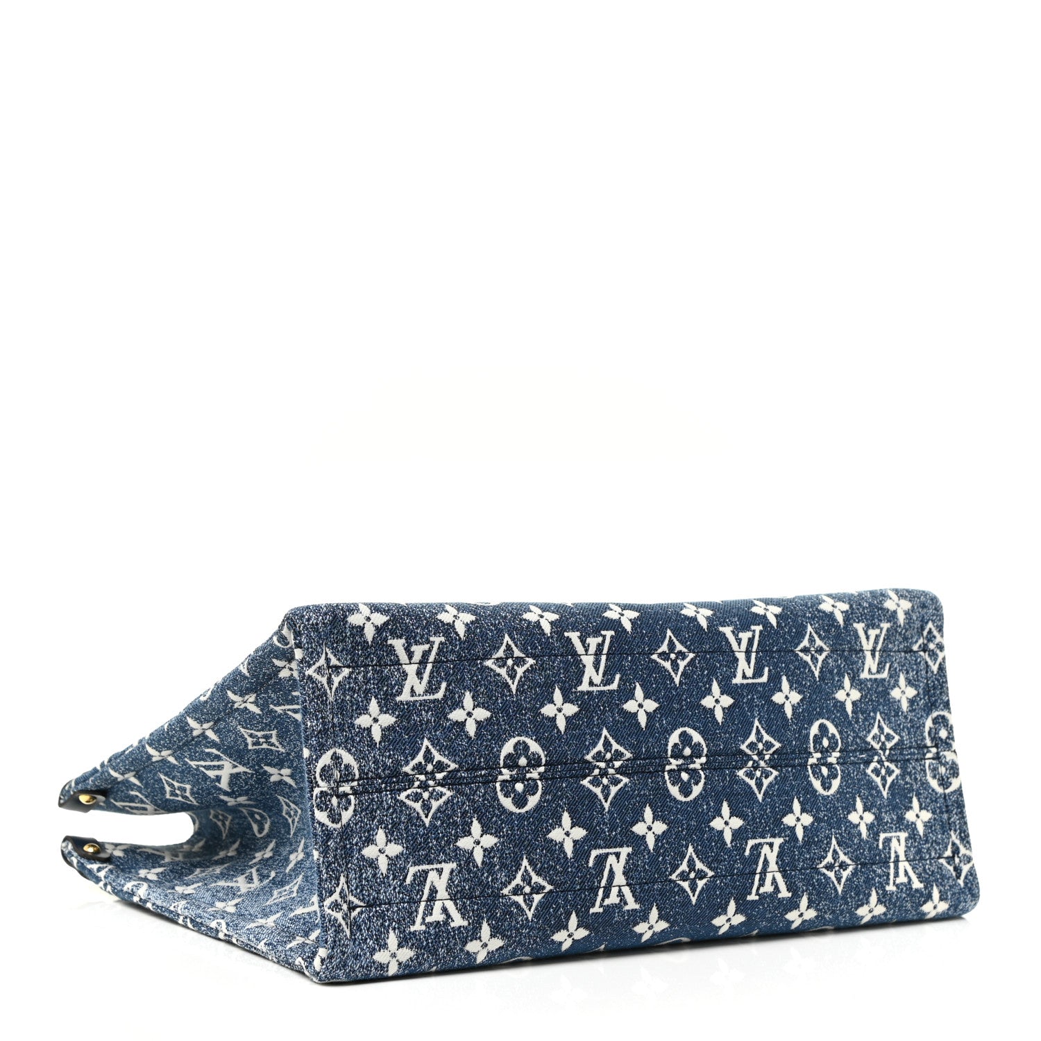 Louis Vuitton Monogram Jacquard Denim Onthego MM Bleu 4 of 10