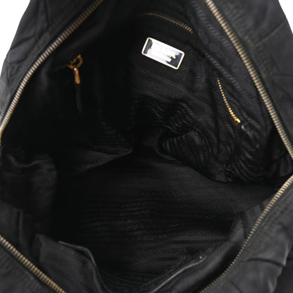 Prada Tessuto Nylon Chevron Catena Bag Black 5 of 10