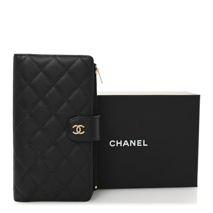 Chanel Caviar Quilted Long Zipped Wallet Black 9 of 9