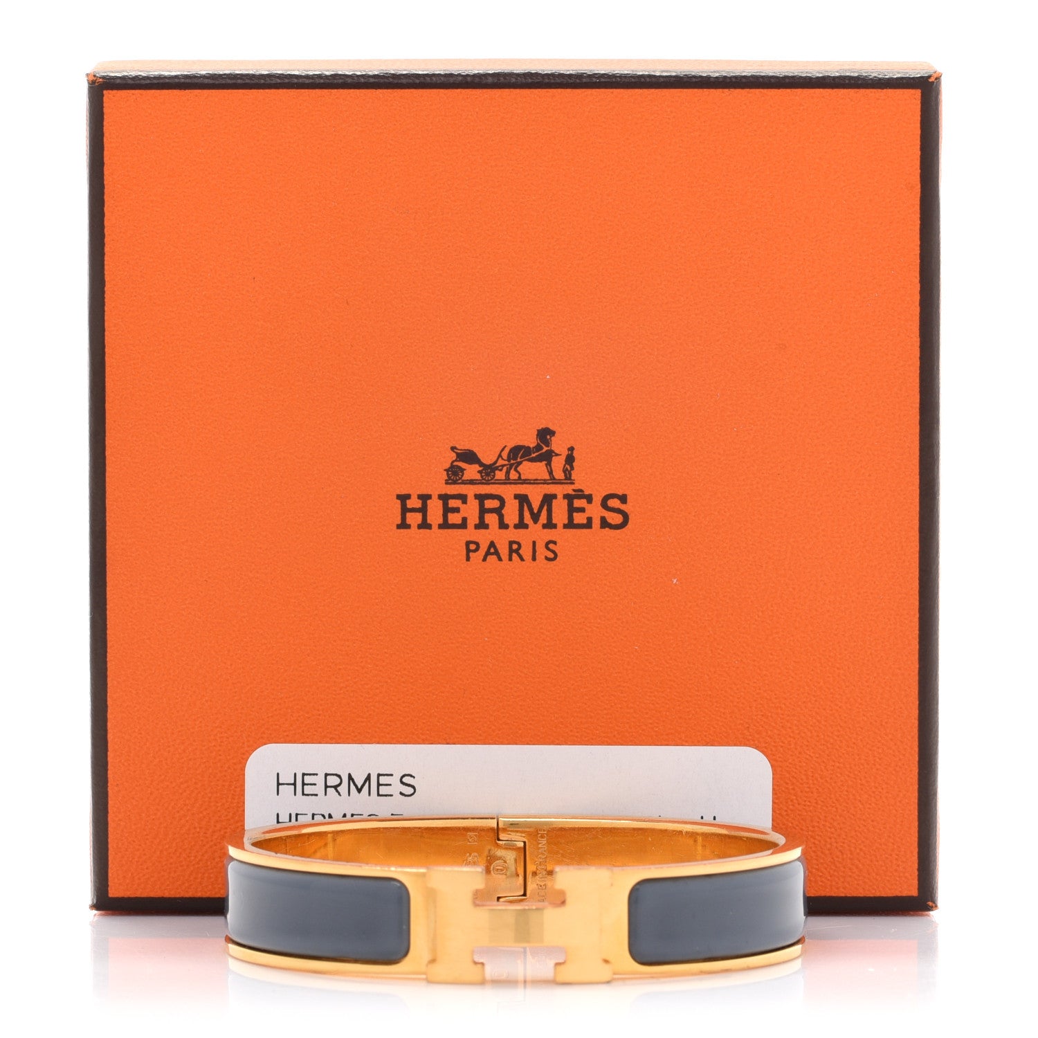Hermes Enamel Narrow Clic Clac H Bracelet PM Ardoise 6 of 6