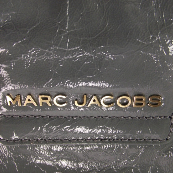Textured Patent Chain Bag Fog