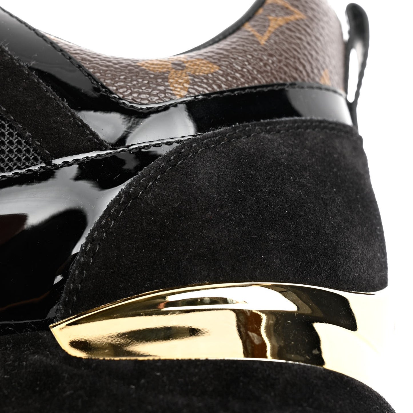 Suede Monogram Run Away Sneakers 39 Black