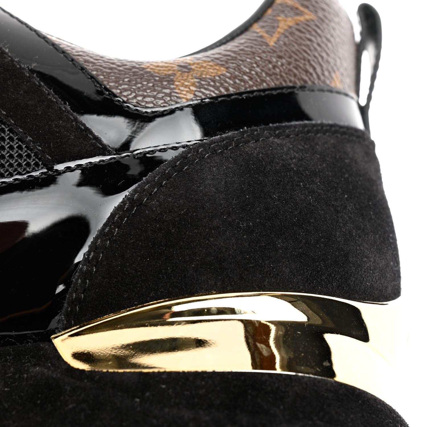 Louis Vuitton Suede Monogram Run Away Sneakers 39 Black 10 of 10