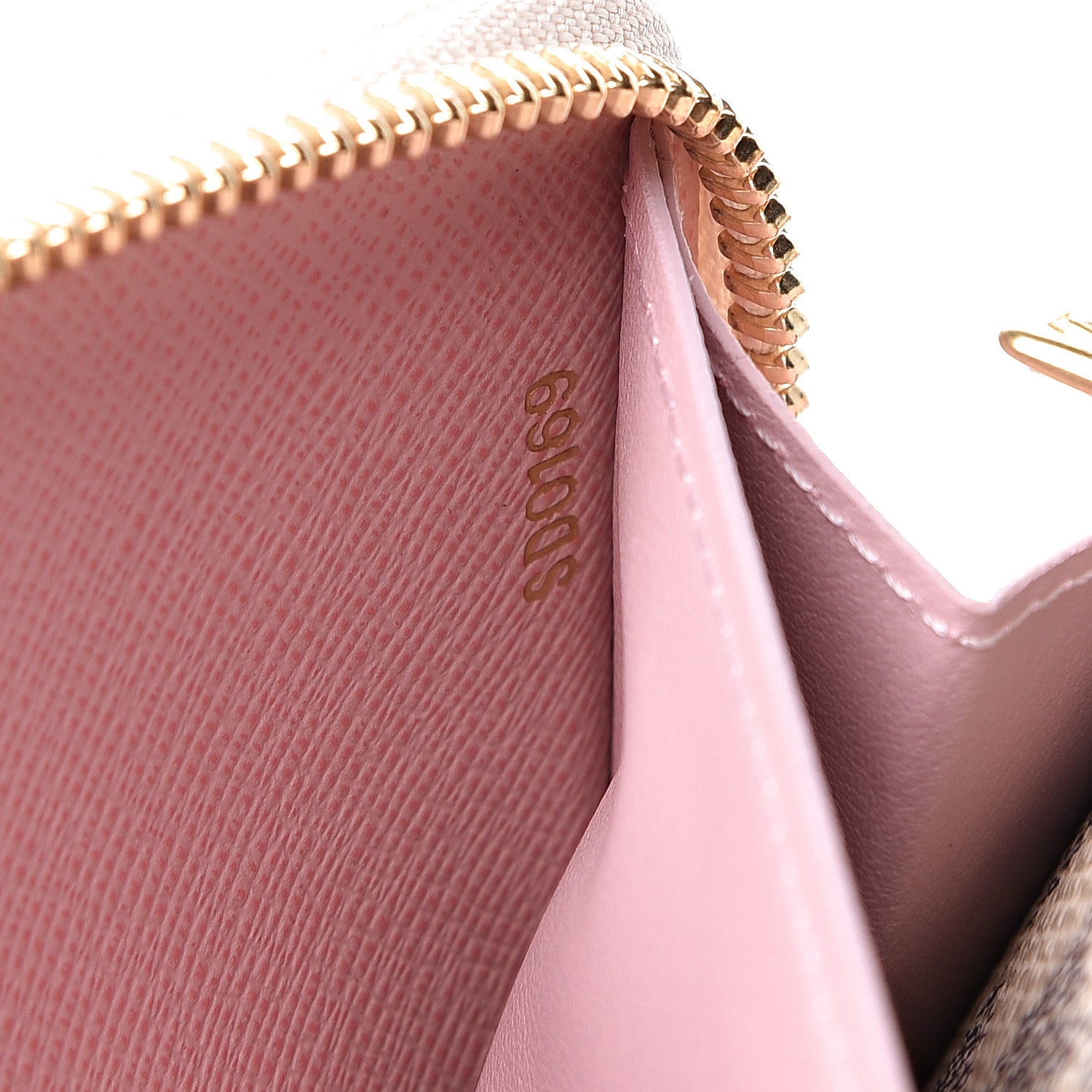 Louis Vuitton Damier Azur Clemence Wallet Rose Ballerine 6 of 8