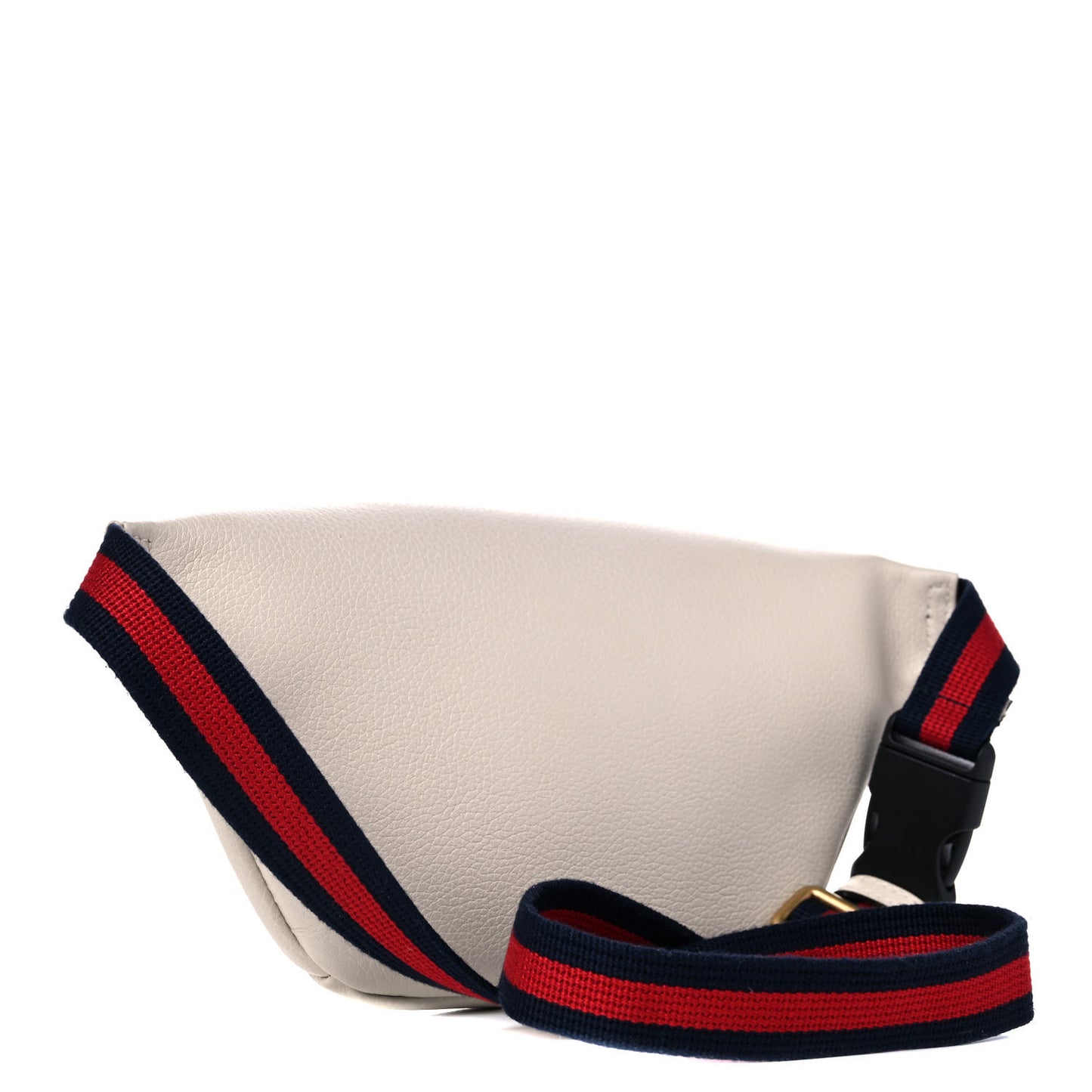 Grained Calfskin Small Logo Belt Bag White