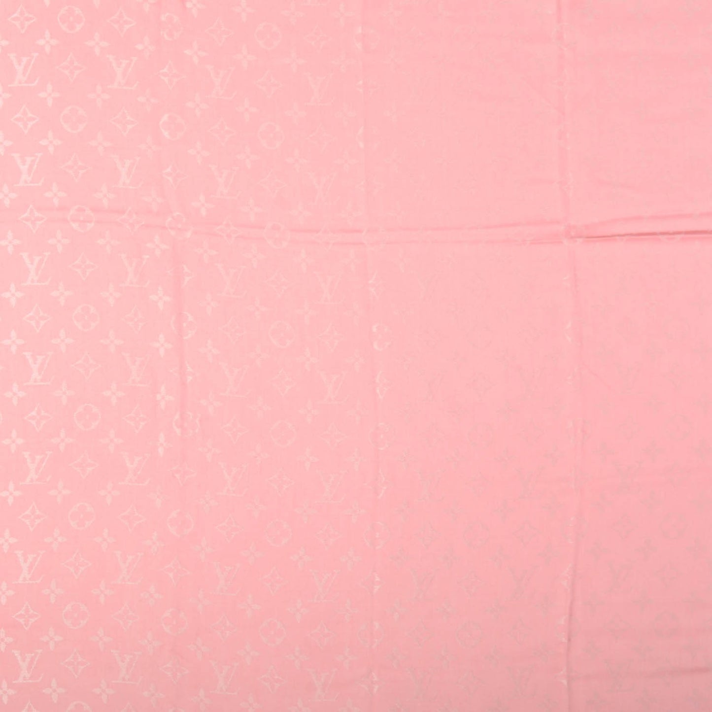 Silk Wool Monogram Denim Shawl Rose Petale