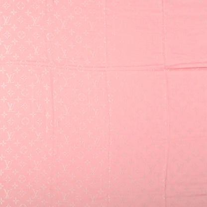 Louis Vuitton Silk Wool Monogram Denim Shawl Rose Petale 1 of 5