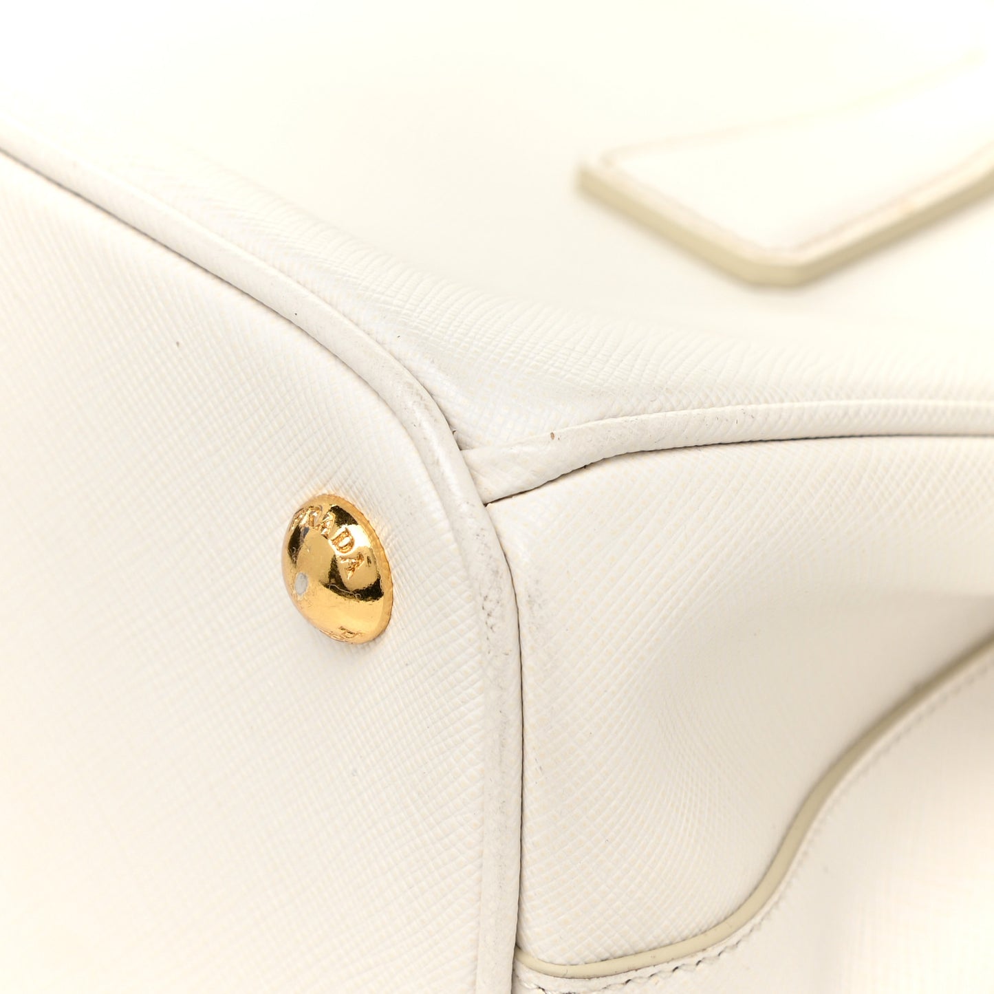 Saffiano Lux Small Galleria Double Zip Tote White