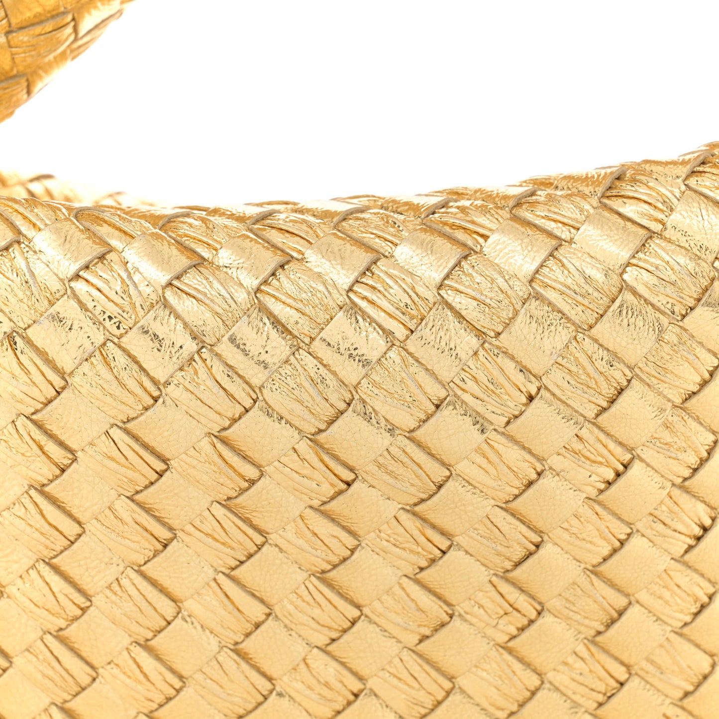 Metallic Nappa Intrecciato Mini Jodie Gold