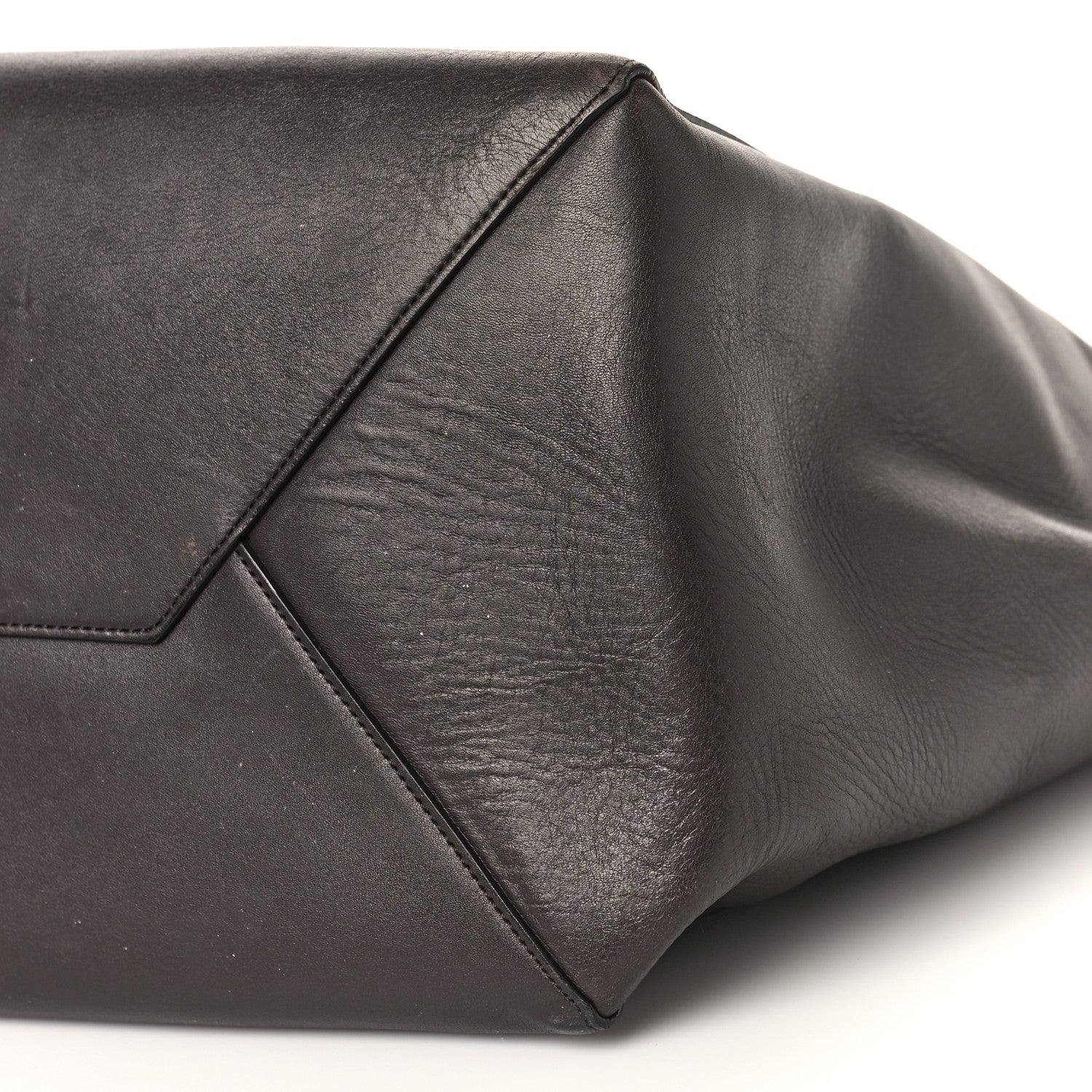 Celine Smooth Calfskin Medium Belt Cabas Phantom Dark Brown 8 of 10