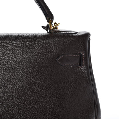 Hermes Taurillon Clemence Kelly Retourne 32 Chocolate 36 of 41