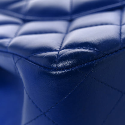 Chanel Lambskin Quilted Jumbo Double Flap Blue 10 of 22