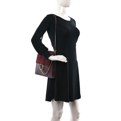 Chloe Calfskin Suede Medium Faye Shoulder Bag Plum Purple 3 of 8
