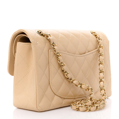 Chanel Caviar Quilted Small Double Flap Beige 3 of 13