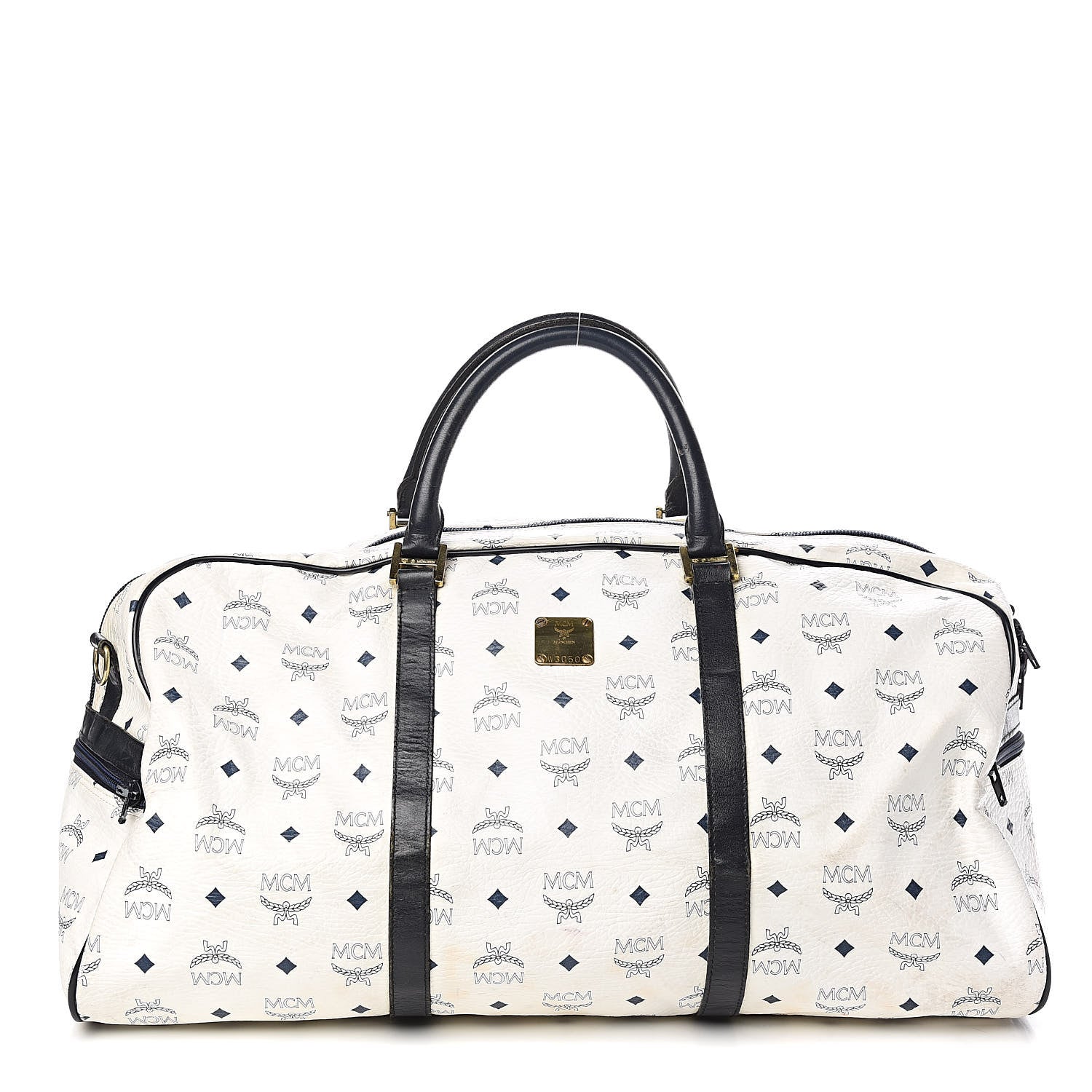 MCM Visetos Weekender Duffle Bag White 1 of 18