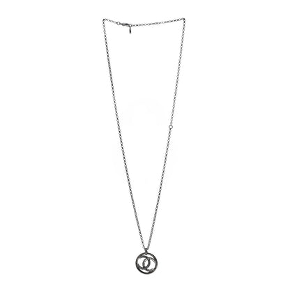 Chanel Crystal CC Chain Necklace Silver 2 of 3