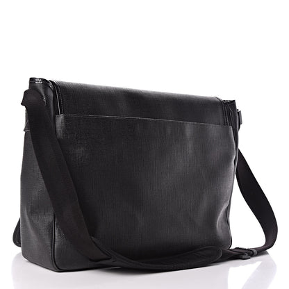 Gucci Coated Canvas Interlocking G Large Flap Messenger Bag Black 3 of 13