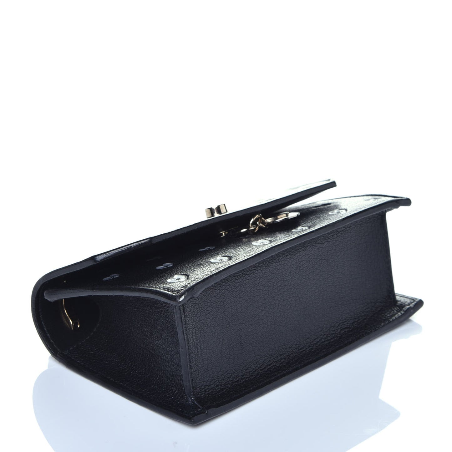 Calfskin Mini Chain Crossbody Black